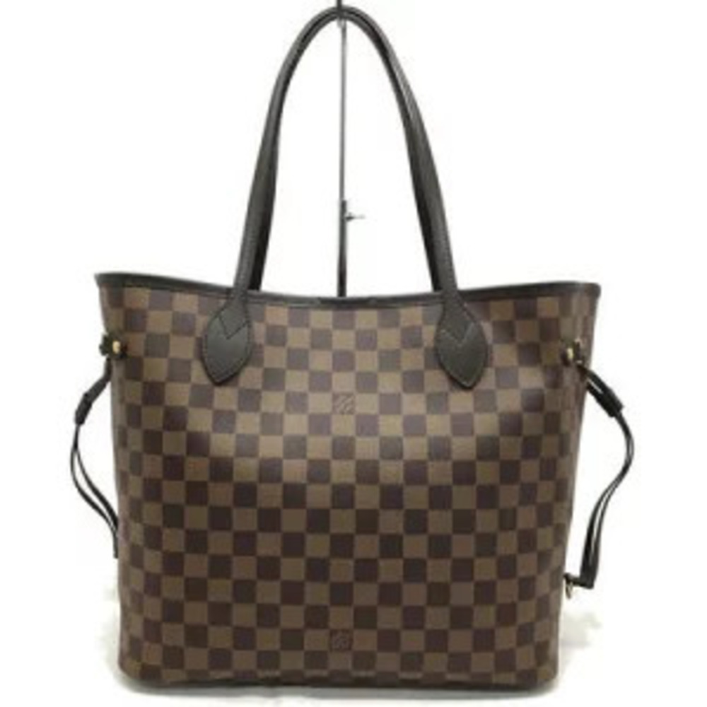LOUIS VUITTON Neverfull Tote Bag Damier Ebene Brown Shoulder Clutch - Picture 1 of 9
